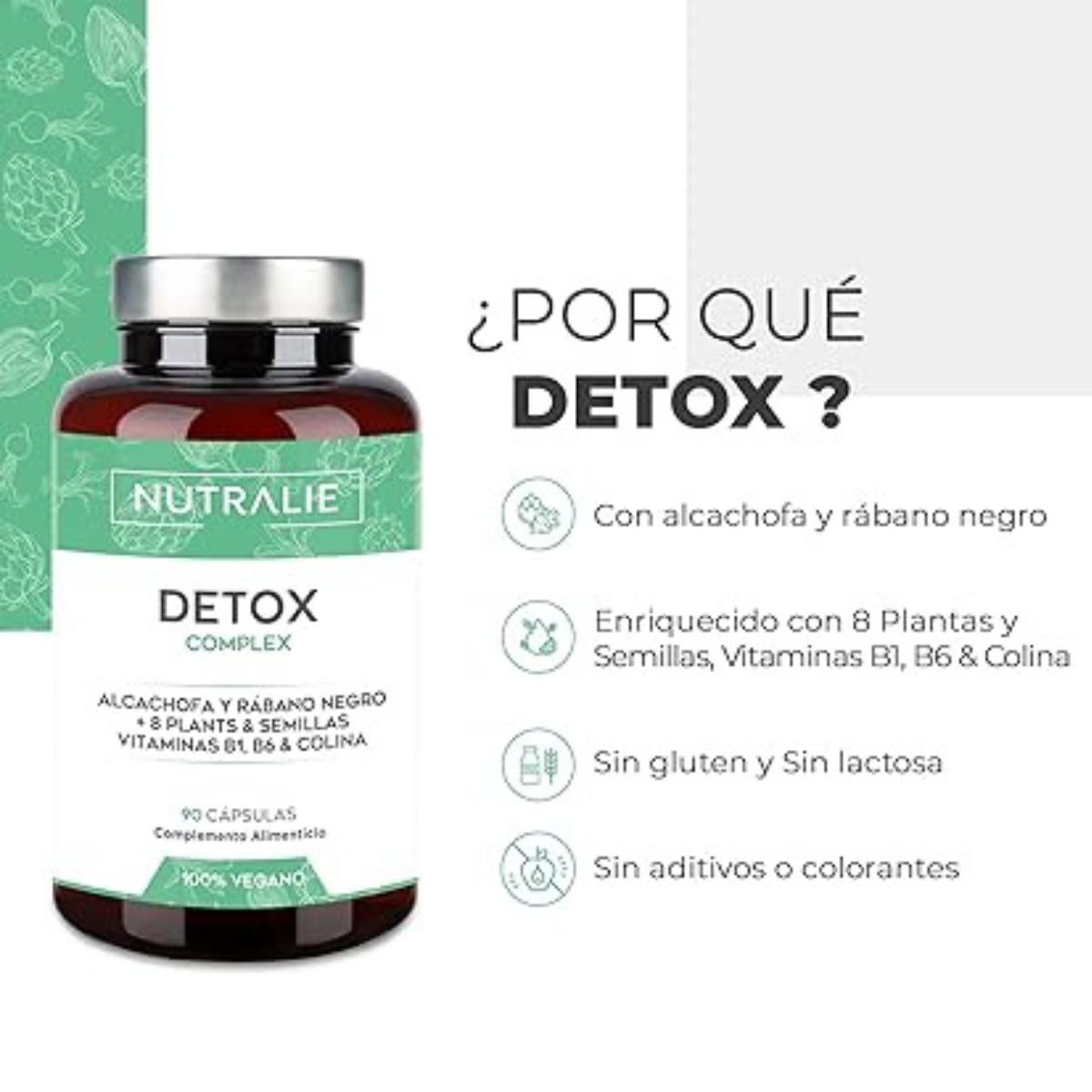 Nutralie Detox complex z witaminami B1 + B6 i choliną 90 kapsułek
