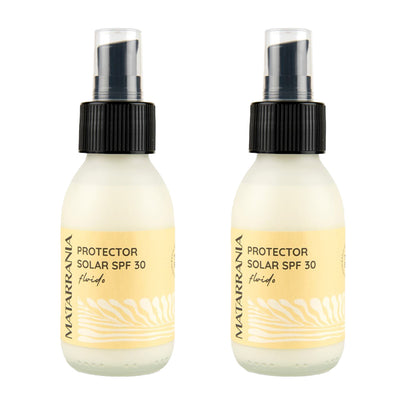 Lot de 2 flacons de crème solaire fluide SPF 30 BIO Matarrania 100 ml