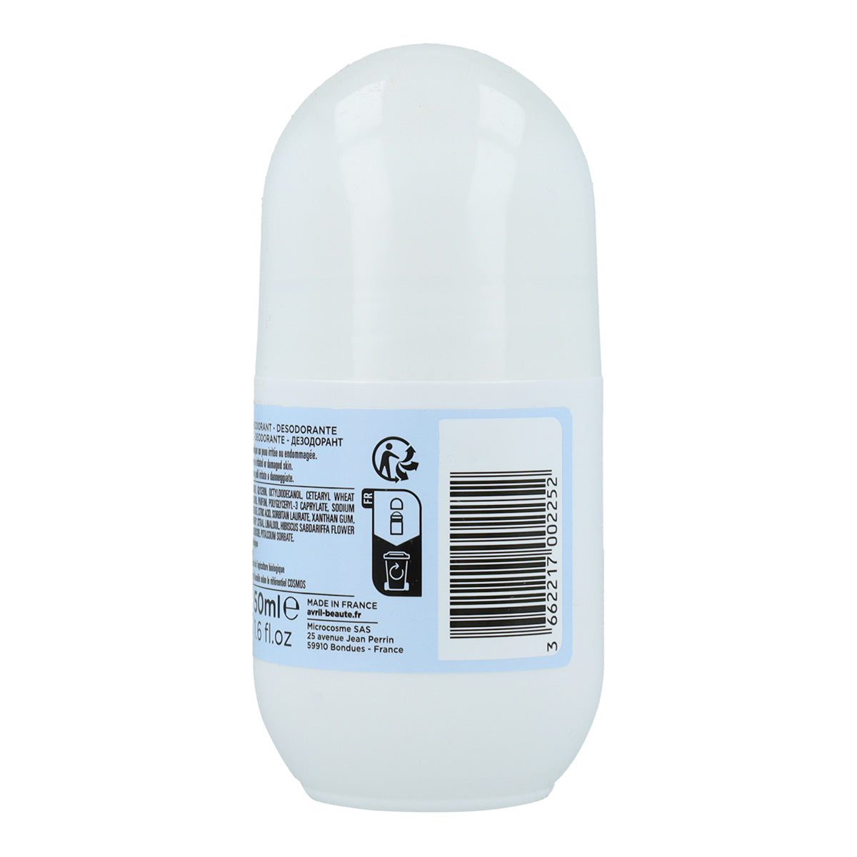 Organiczny dezodorant w kulce, Avril, 50 ml