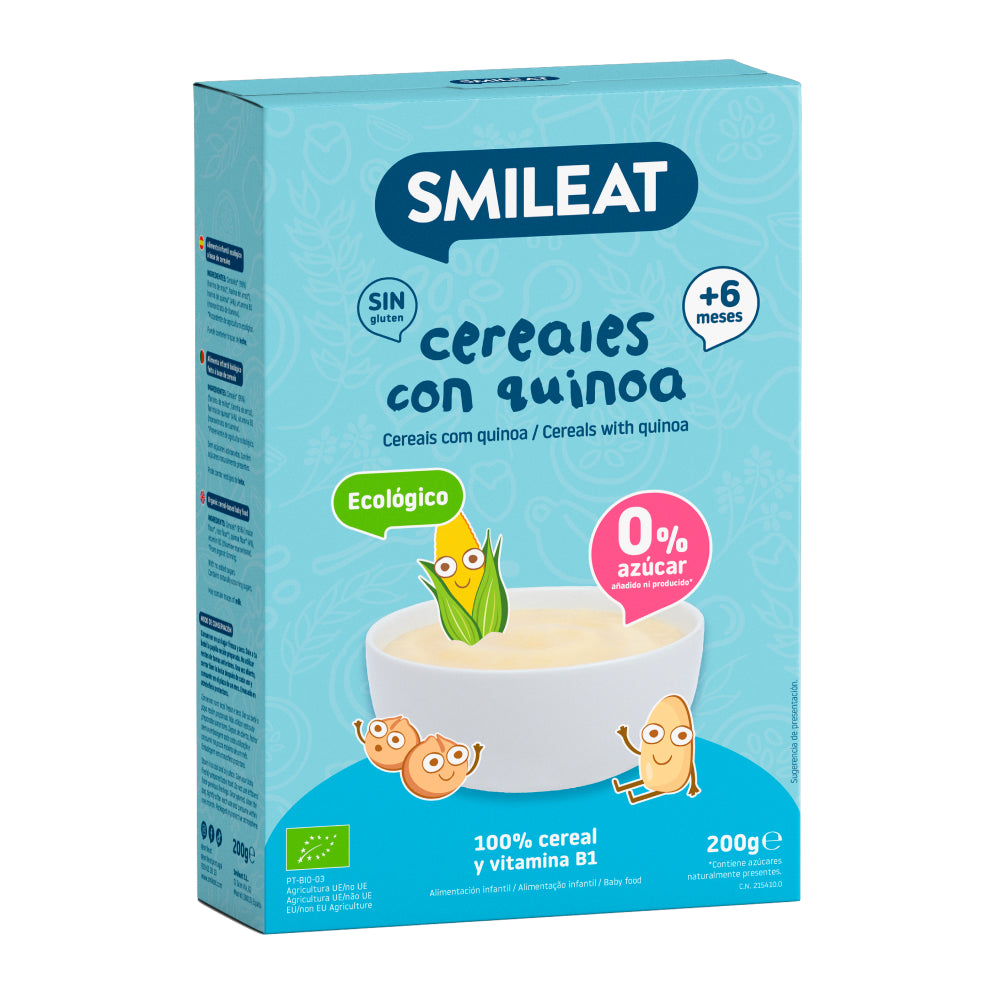 Bouillie de céréales sans gluten avec quinoa Eco Smileat, 200 g