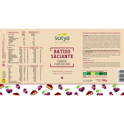 SOTYA Shake rassasiant saveur cheesecake à la cerise 550 g