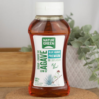 Lot de 2 bouteilles de sirop d'agave Premium Naturgreen 2 bouteilles de 900 g