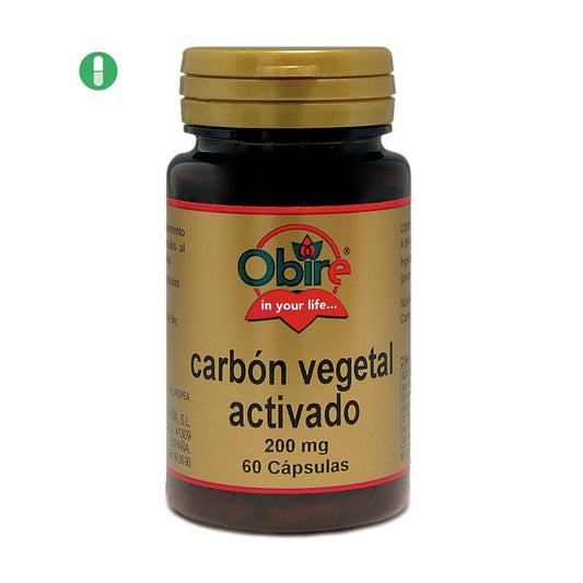 Charbon végétal activé 200 mg Obire, 60 gélules