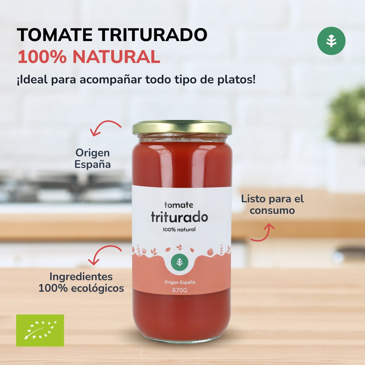 Geplette tomaat ECO Planeta Huerto 670 g