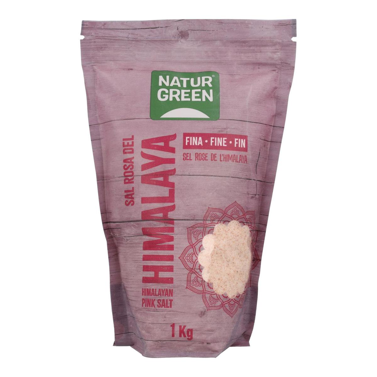 Pack of 2 fine Himalayan pink salt Naturgreen 1 kg