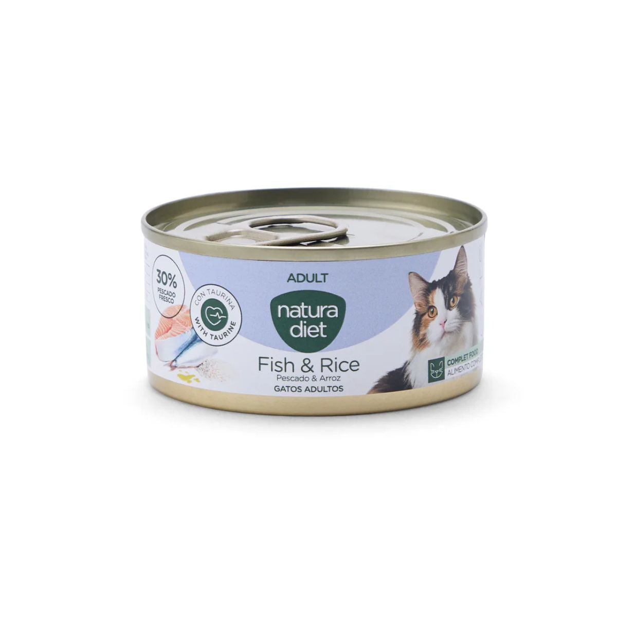 Natura Diet Cat Lattina Pesce e riso 85 g Cibo umido per gatti