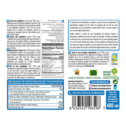 6er-Pack Bio-Kokosmilch NaturGreen 400 g