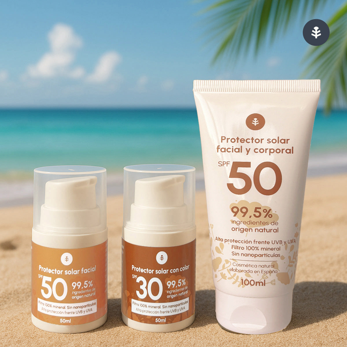 Crème solaire teintée pour le visage 100 % minérale SPF30 Planeta Huerto 50 ml