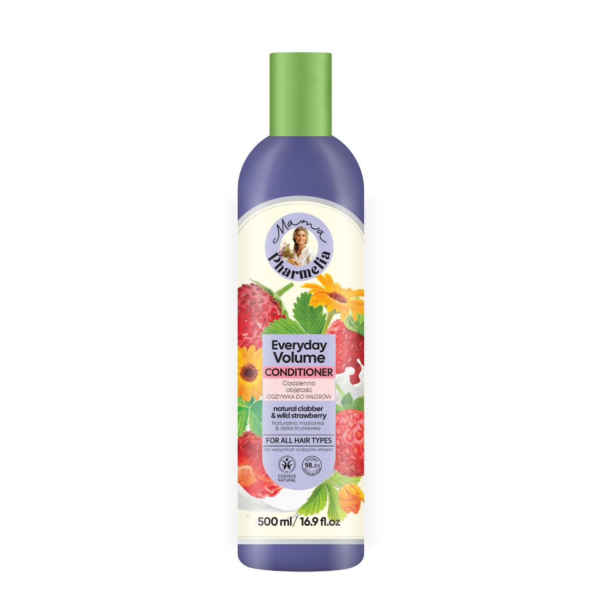 Après-shampoing au lait caillé et à la fraise des bois, Mama Pharmelia, 500 ml