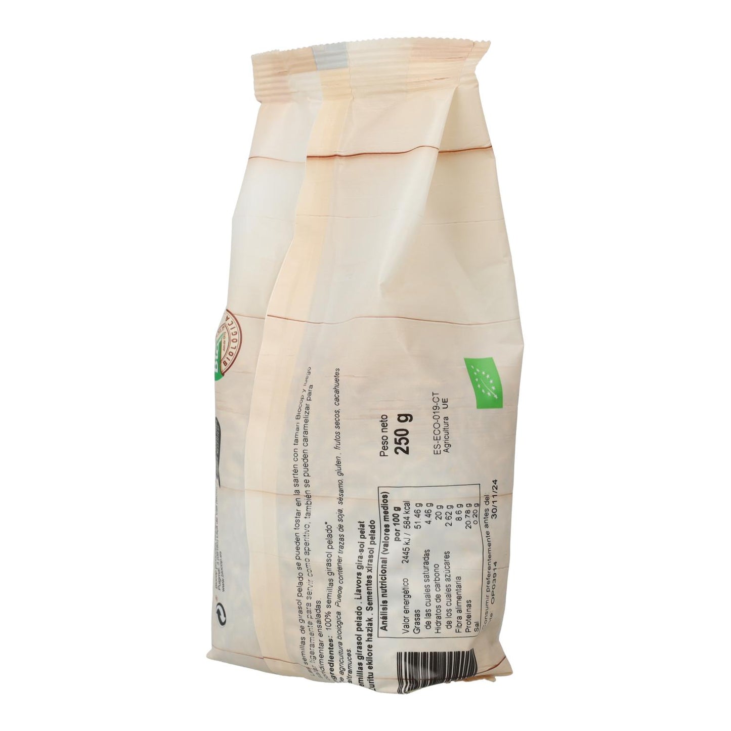 Organic Shelled Sunflower Seeds, Biocop, 250 g