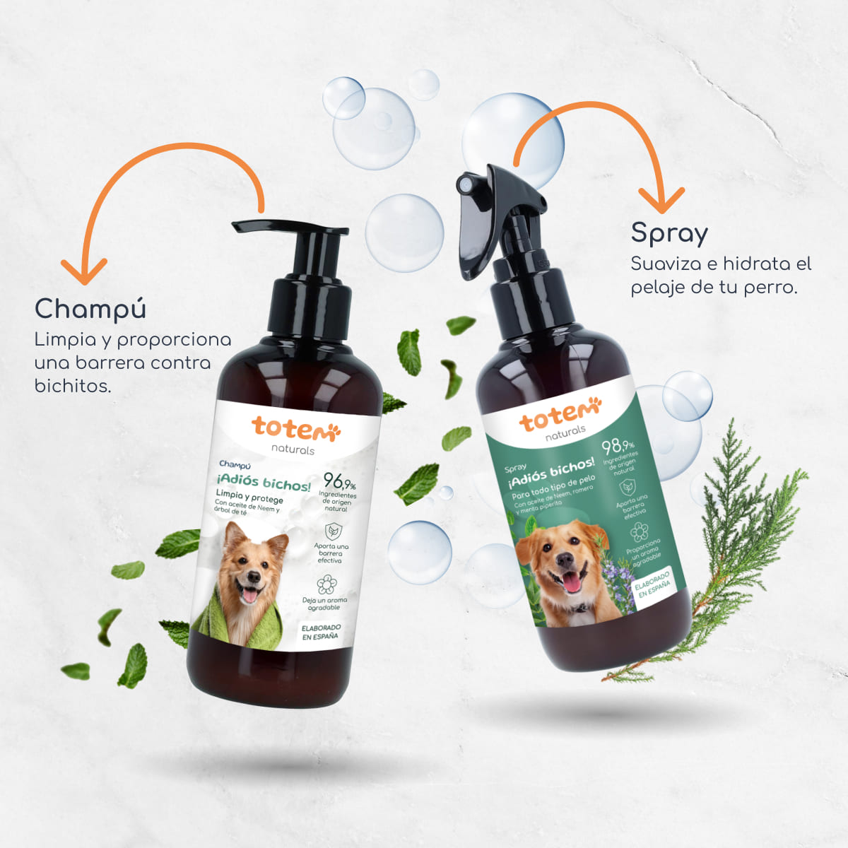 Repellent Pack for Dogs Shampoo + Spray Totem Naturals