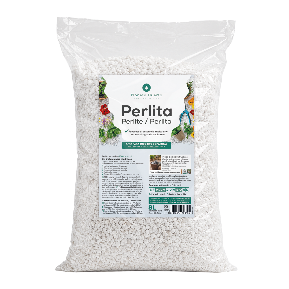 Perlite Planeta Huerto 8 Litres