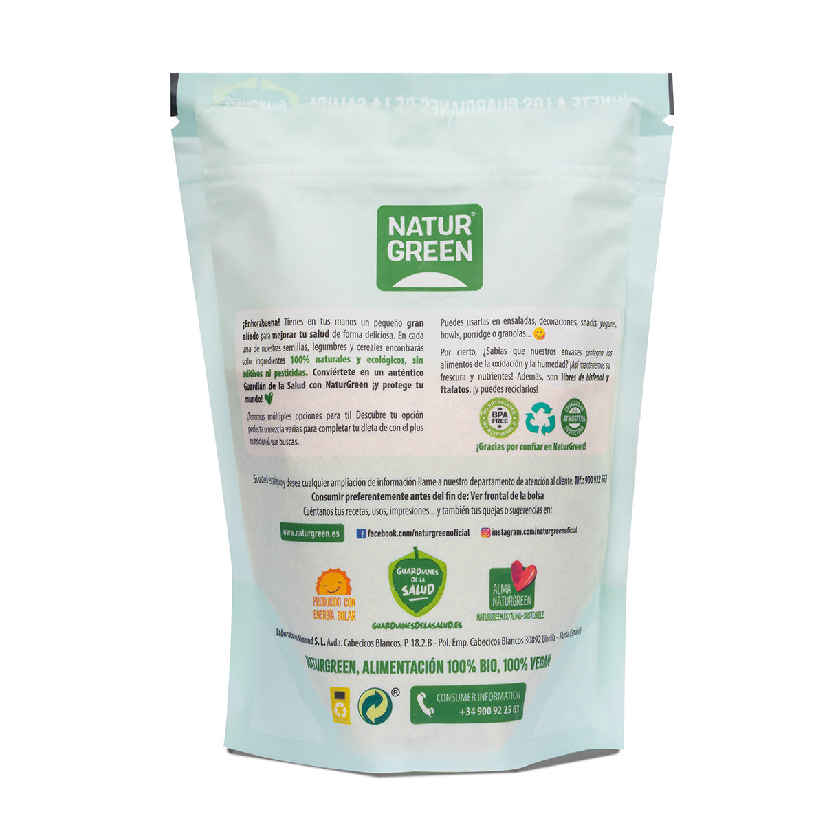 Glutenvrije biologische amarant NaturGreen 450 g