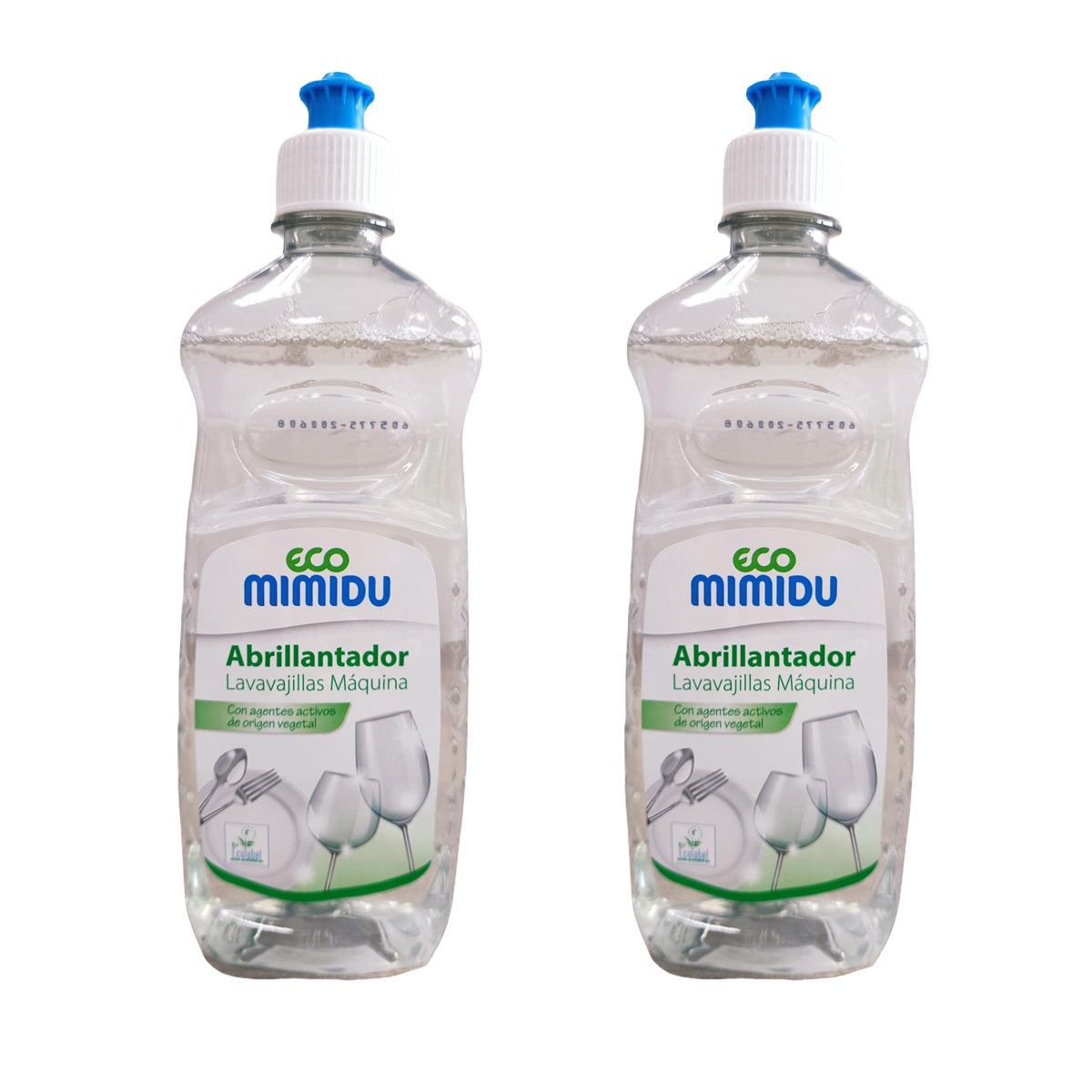 Lot de 2 flacons de liquide de rinçage pour lave-vaisselle Mimidu ECO de 500 ml