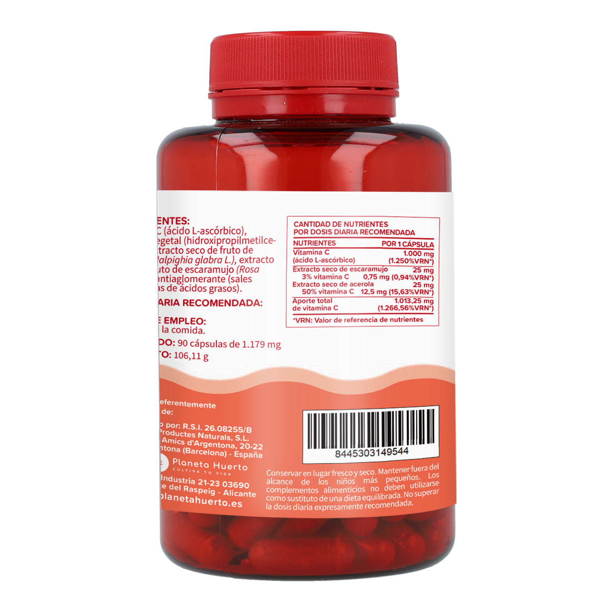 Vitamine C 1000 mg Planeta Huerto 90 plantaardige capsules