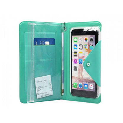 Wasserdichte Hülle im Buchformat für Smartphones bis zu 5" SBS Aquamarin