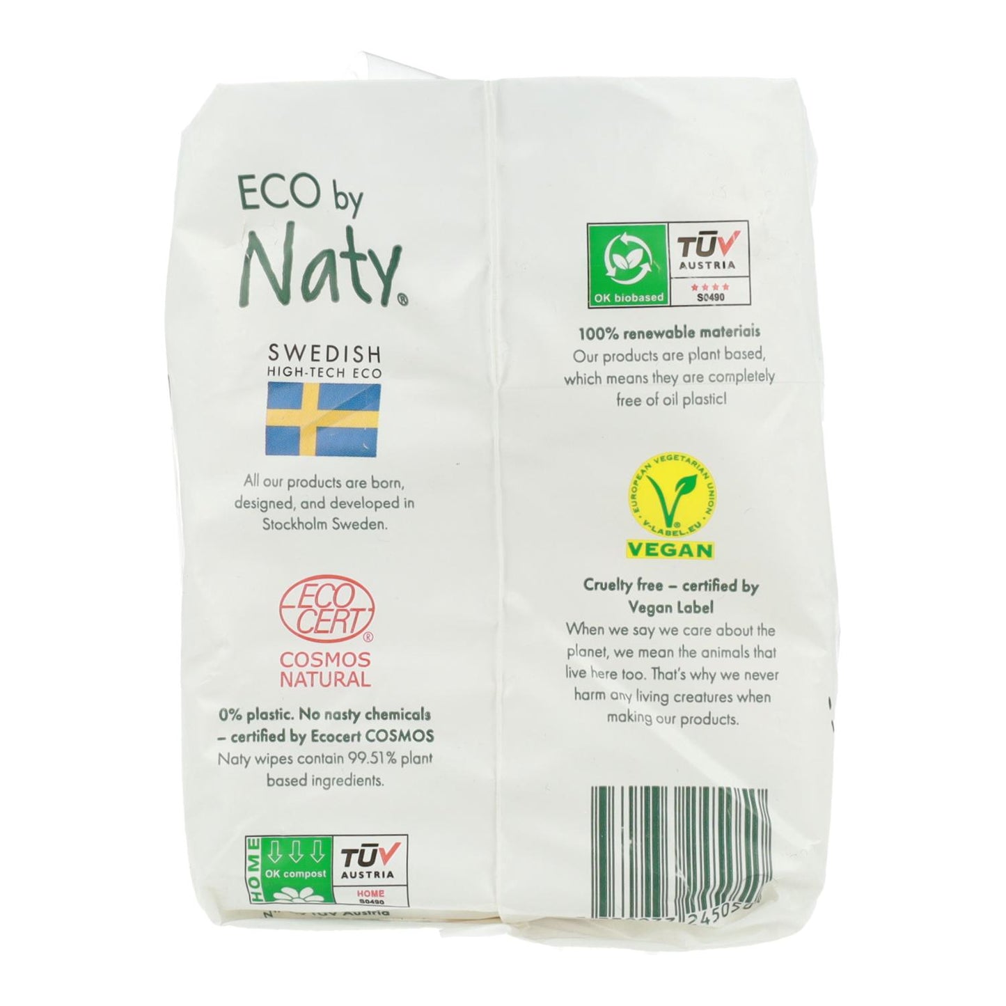 Pack 3 Toallitas compostables Naty  3x56 uds