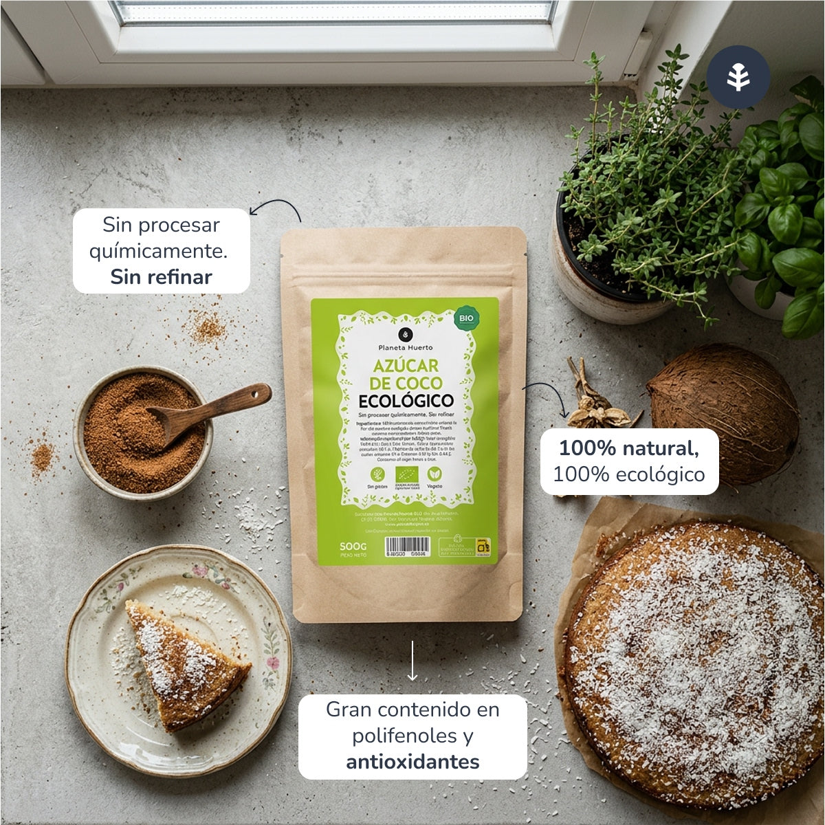 Azúcar de coco ECO Planeta Huerto 500gr