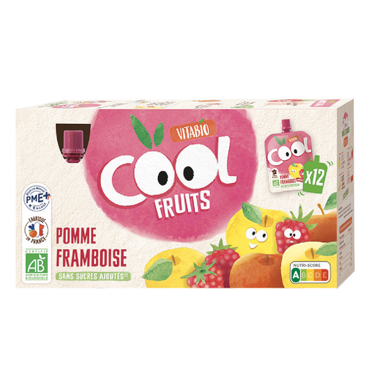 Pack 12x Cool Fruits Pomme Framboise 12x90g VITABIO