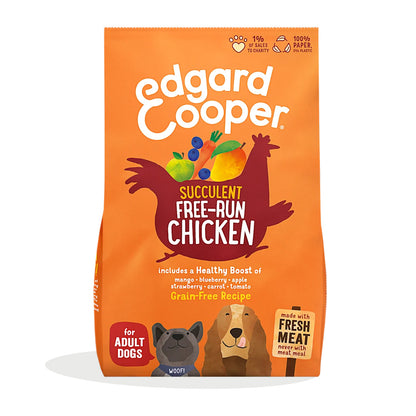 Croquettes pour chiens Poulet fermier Edgard & Cooper 1 kg