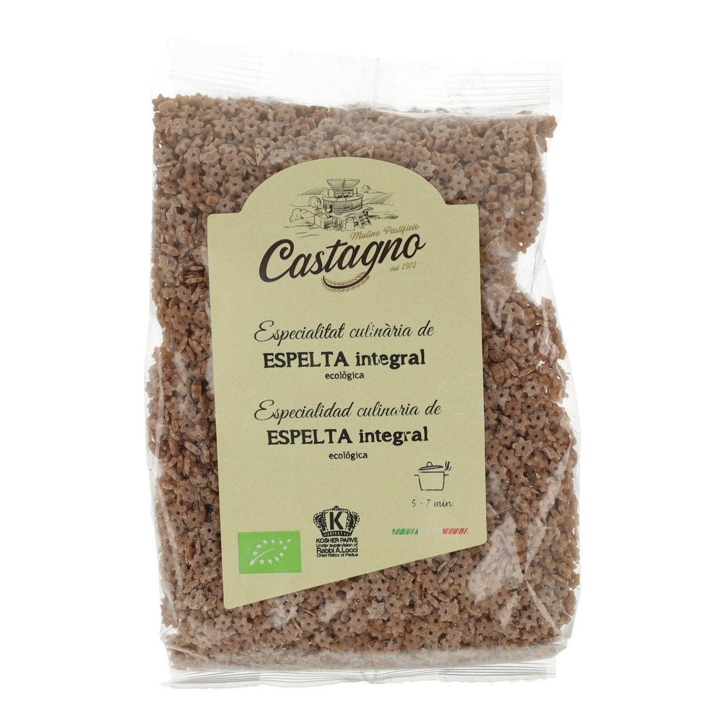 Petites étoiles Épeautre complet DICOCCUM ECO Castagno 500 g