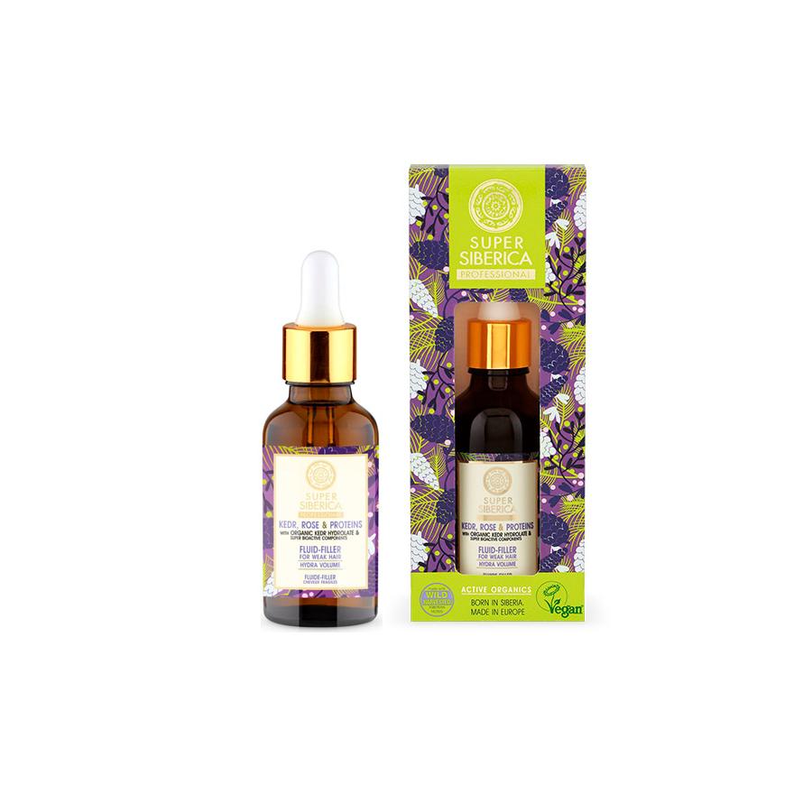 Natura Siberica Fluid Filler for Weak Hair with Pine, Rose and Proteins 50 ml