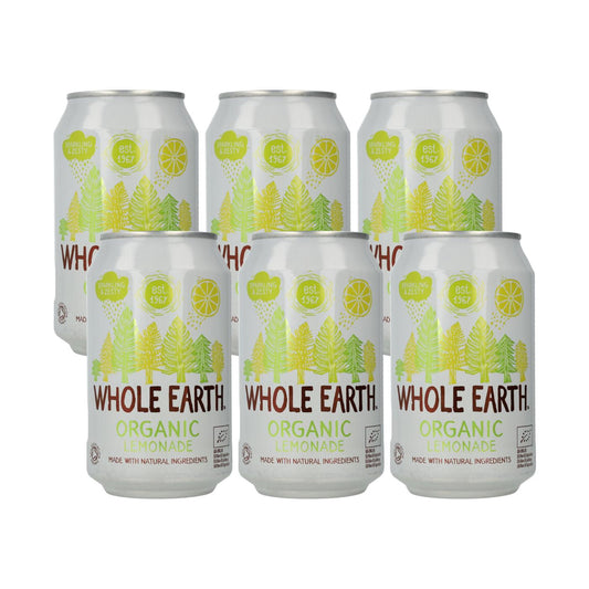 Pack de 6 bouteilles de limonade bio, 330 ml. Whole Earth
