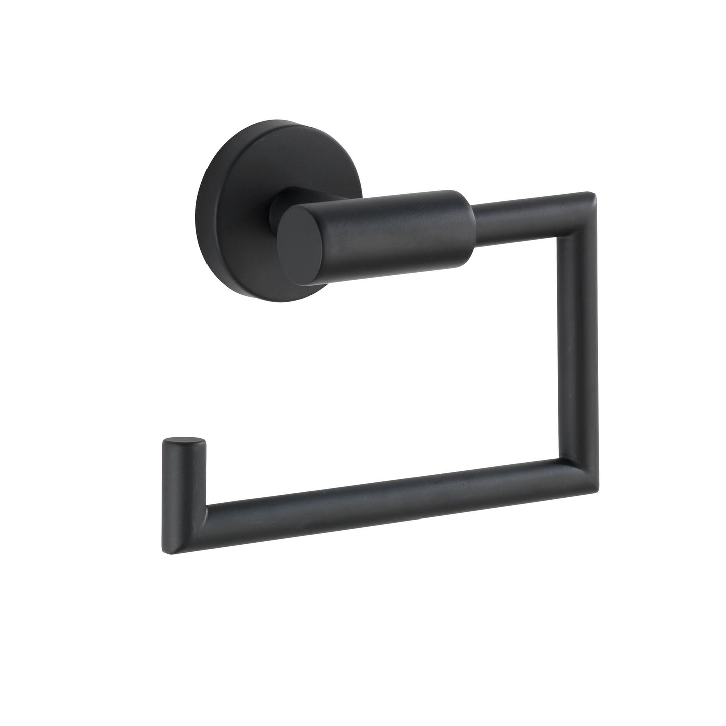 Bosio Matte Black Stainless Steel Toilet Roll Holder Without Lid Wenko