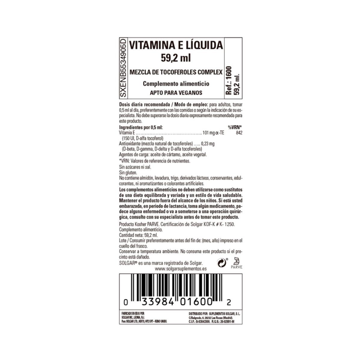 Flüssiges Vitamin E, 59,2 ml