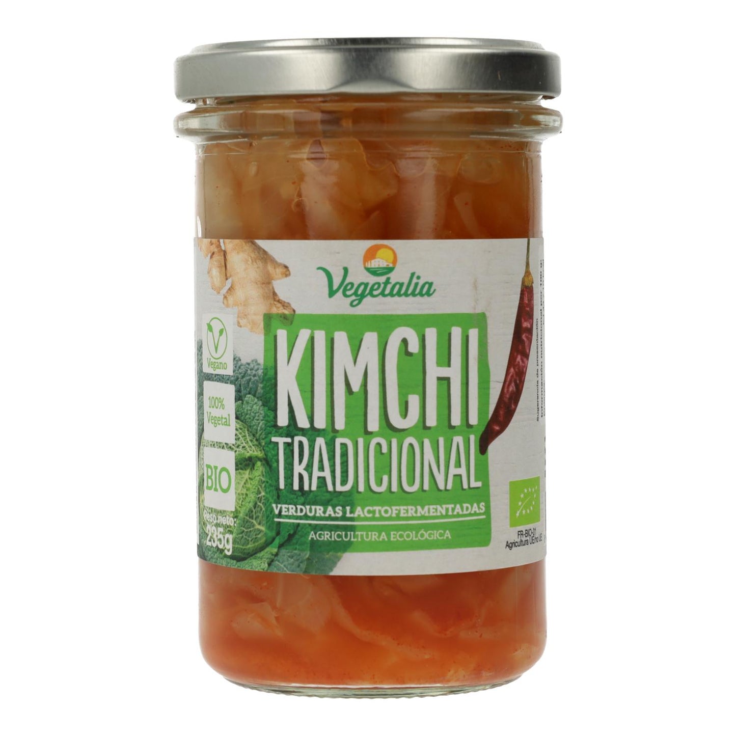 Kimchi traditionnel lacto-fermenté bio Vegetalia 235 g