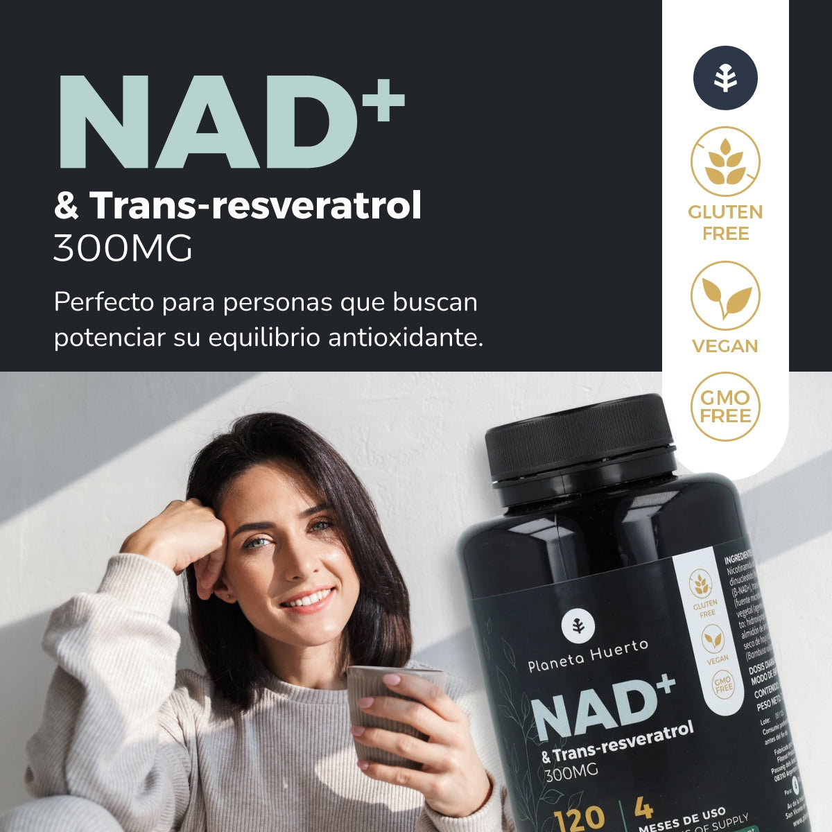 NAD+ Transresveratrol Planeta Huerto 120 Kapseln