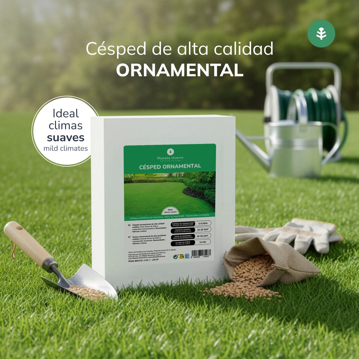 Graines de gazon d'ornement Planeta Huerto 1 kg