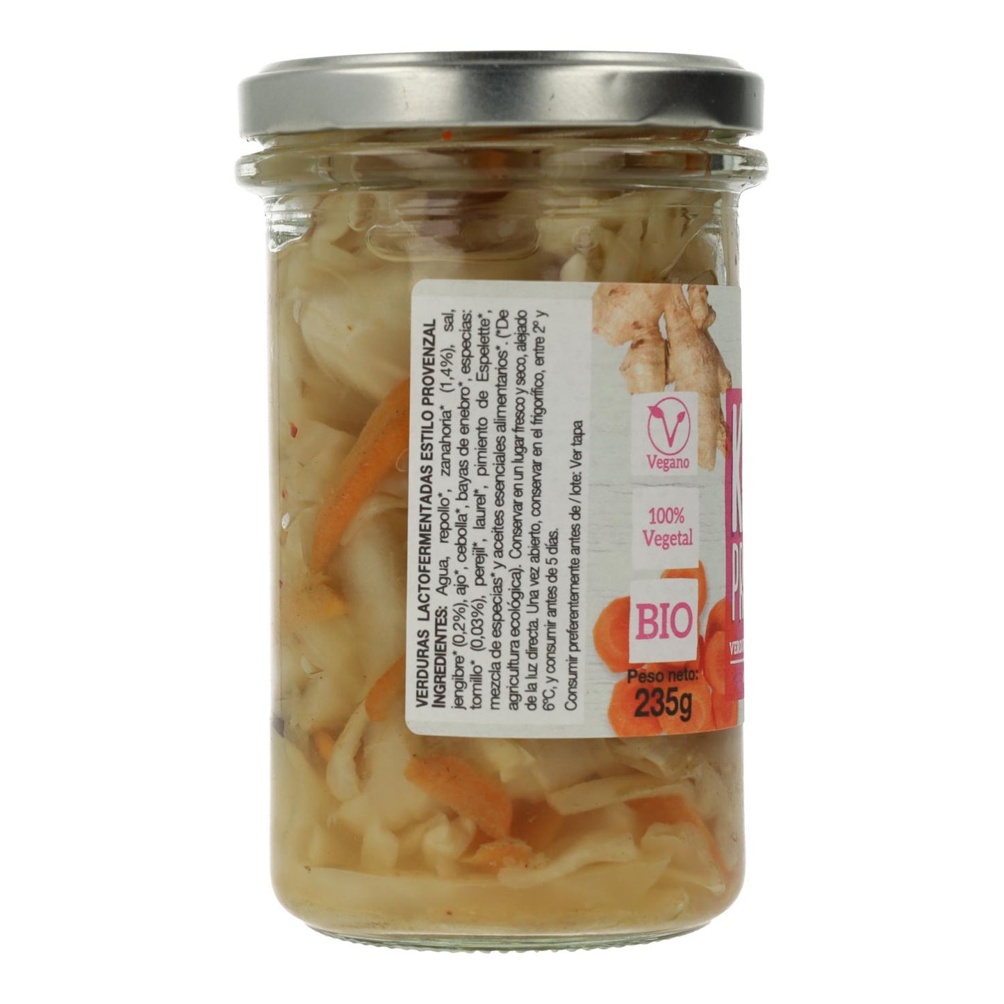 Kimchi provençal lacto-fermenté Bio Vegetalia 235 g