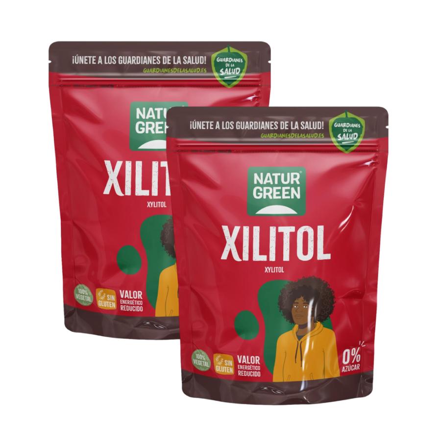 Confezione da 2 pezzi Xilitolo Zucchero di betulla Naturgreen 2 pezzi da 500 g