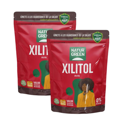 Confezione da 2 pezzi Xilitolo Zucchero di betulla Naturgreen 2 pezzi da 500 g