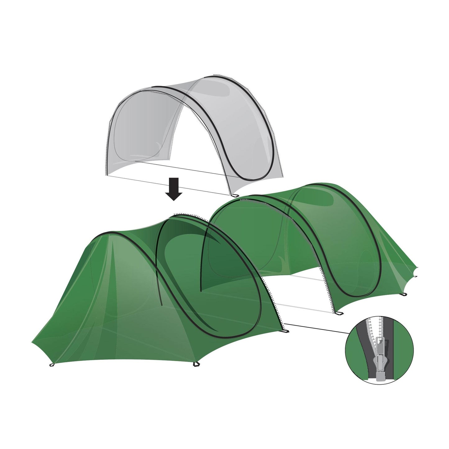 Tunnel de culture extensible anti-oiseaux et anti-insectes 2,5 m Biotop