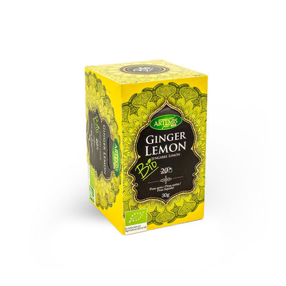 Infusion gingembre et citron Artemis Bio, 20 sachets de thé
