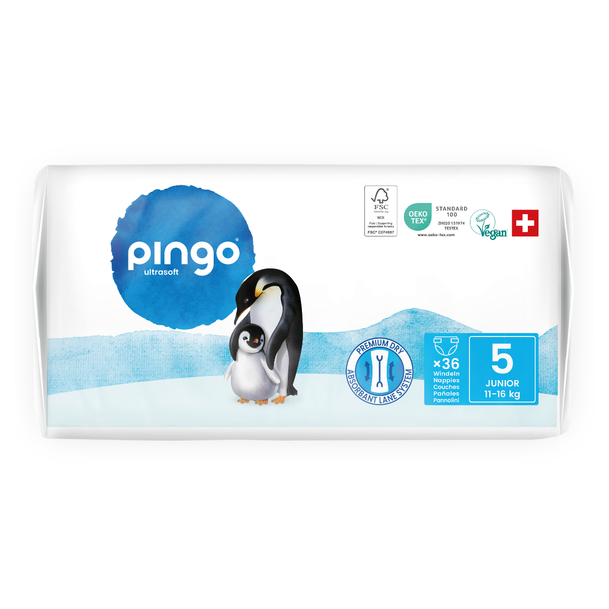 Pingo T5 Nappies (12-25 kg) 36 units
