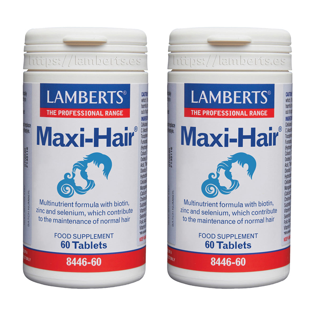 Pakket 2x  Maxi-Hair Lamberts  60 tabletten