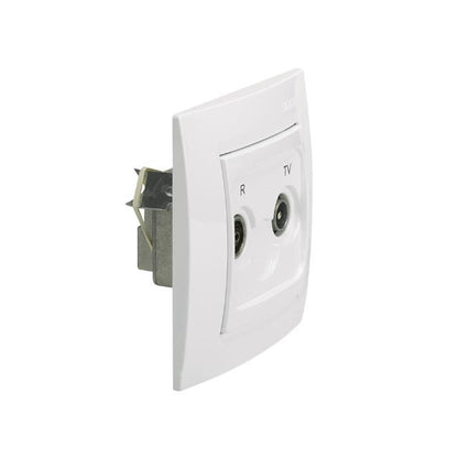 Simon 15 intermediate television socket, white