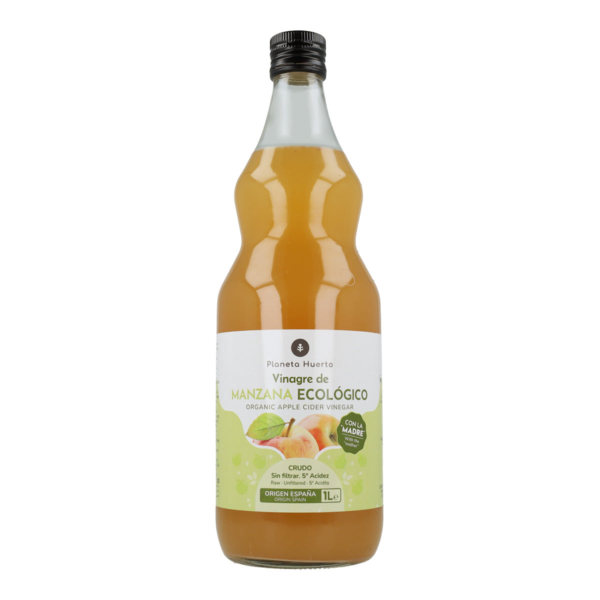 Pakket 2x ECO ongefilterde appelazijn met de moeder Planeta Huerto 1L
