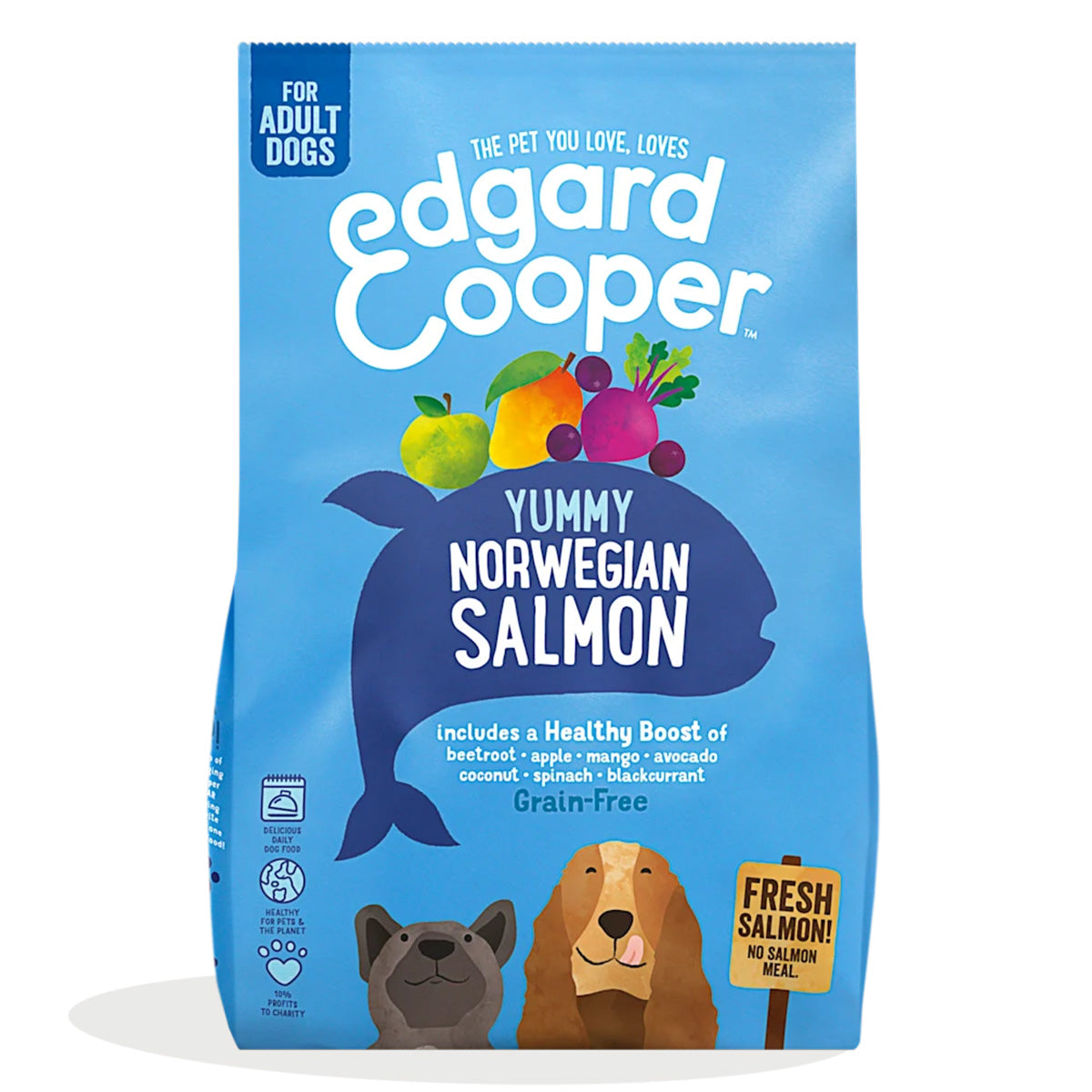 Croquettes pour chiens au saumon norvégien Edgard & Cooper 1 kg