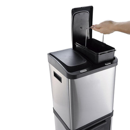 Ökologischer Pedaleimer mit 3 Fächern Habitex 32 l  (überholt)