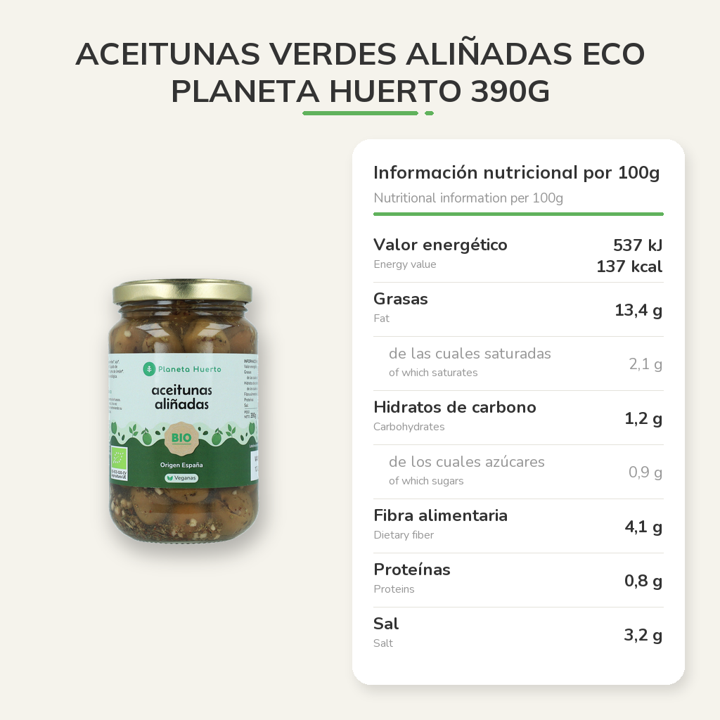 Información nutricional